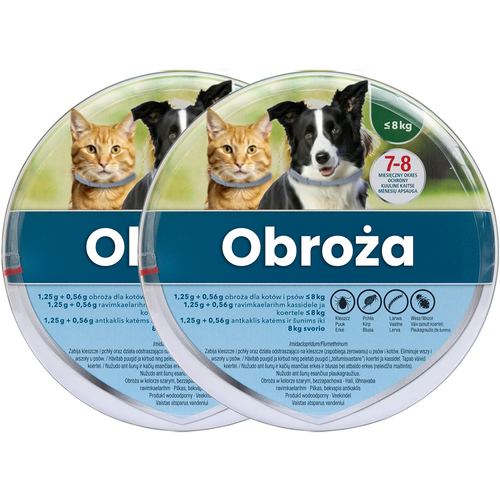 2 obroże przeciw pchłom i kleszczom